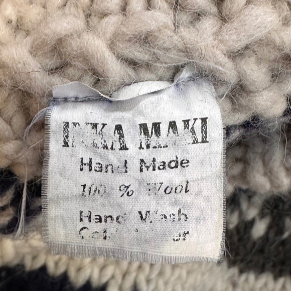 INKA MAKI 100% Wool Fair Isle Knit Handmade Wool Nordic Sweater Unisex Size XXL - Picture 2 of 9
